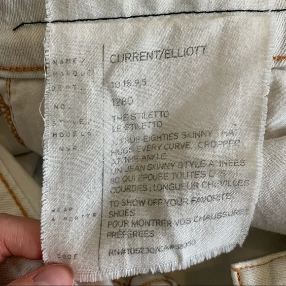 Current/Elliott Stiletto Chance of Rain Harbor Destroy Distressed Jeans sz 29 - Picture 9 of 11